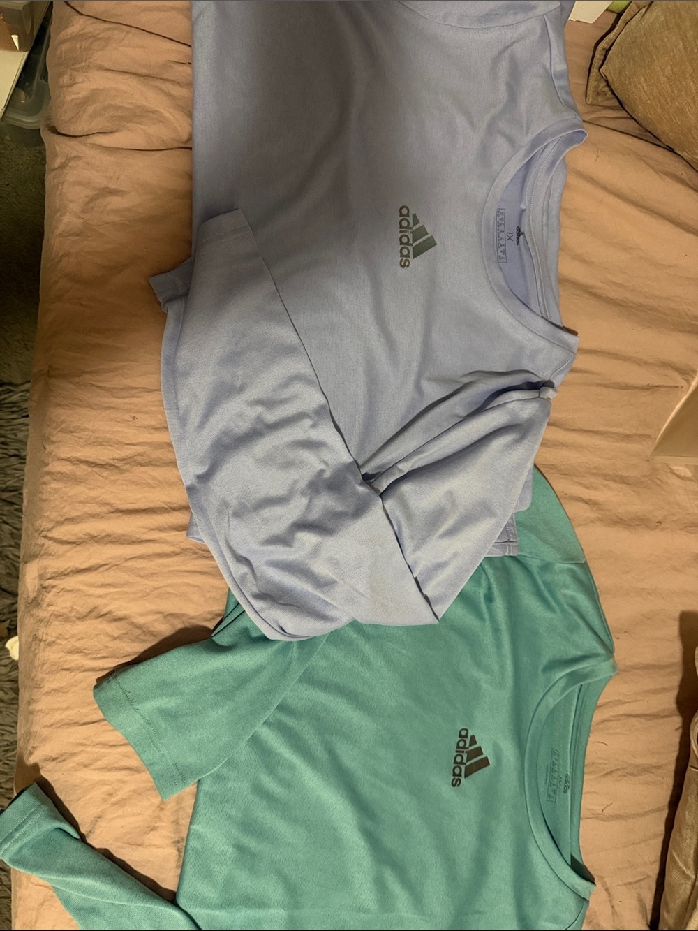 adidas womens long Sleeve Tees - lavender & Teal